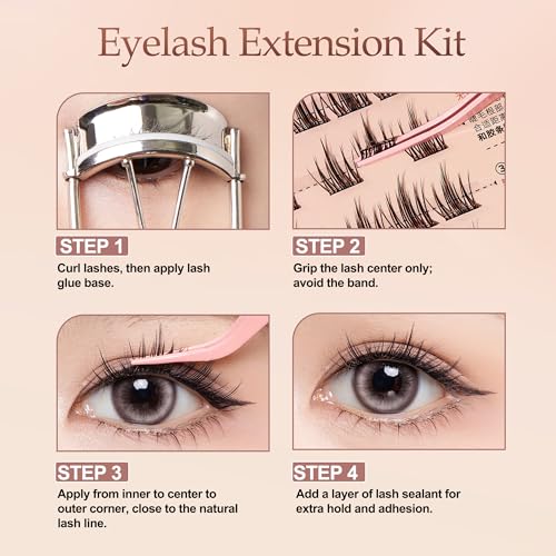 Thai-Style 3D Silk Lash Clusters 11-16mm C Curl Kit, 120pc