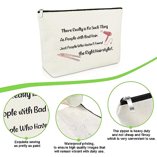 Hairdresser Appreciation Gifts for Hairstylist Makeup Bag Hair Stylist Thank You Gift Hair Dresser Gifts for Women Birthday Retirement Gift Cosmetology Graduation Gift for Cutter Cosmetic Pouch Travel