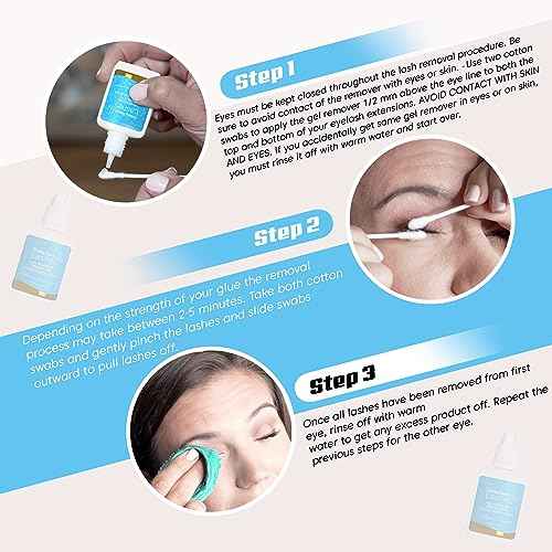 Sensitive Lash Remover for Lash Extensions - Clear Eyelash Extension Remover Gel - Fast-Acting Lash Extension Remover, Efficient Lash Glue Remover 15 ml - Existing Beauty Lashes