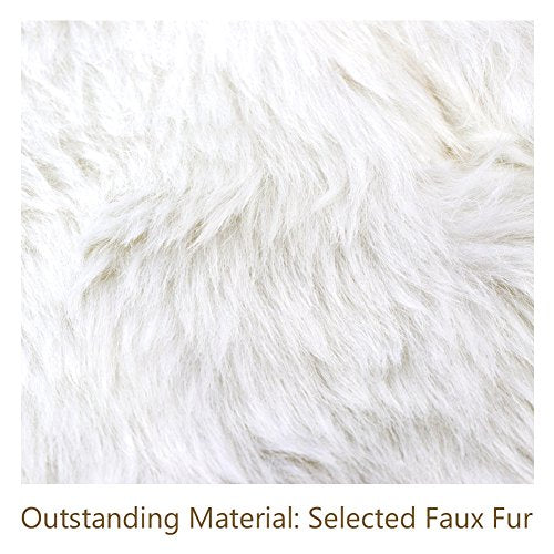 Aytai Christmas Tree Skirt 48 Inch White Faux Fur Christmas Tree Skirt Luxury Tree Skirts for Holiday Christmas Decorations