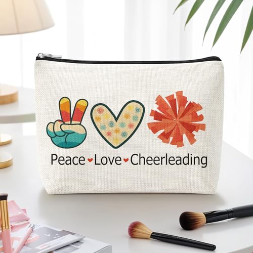 Cheerleader Makeup Bag for Women - Cheerleading Gift & Travel Pouch