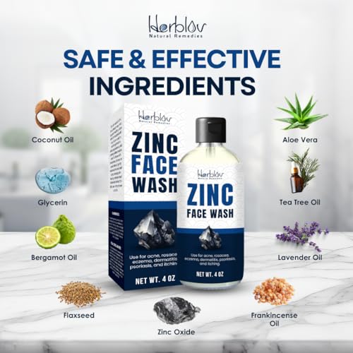 Ganskin Pyrithione Zinc Face & Body Wash - 2% Zinc Therapy for Acne & Eczema