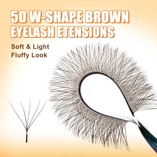 W Eyelash Extensions D Curl 0.07mm 8-15mm Premade Fans Lashes
