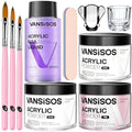 VANSISOS Acrylic Nail Kit for Beginners - Powder & Liquid Set with Brushes