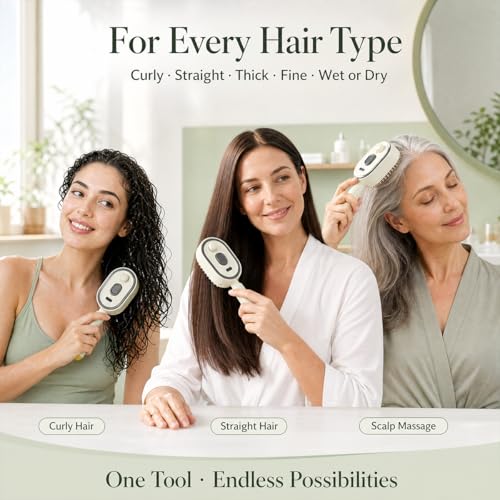 Electric Spray Air Cushion Massage Comb - 5 in 1 Hair Brush