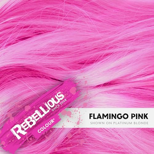 Vegan Semi-Permanent Hair Dye - Flamingo Pink 70ml | Rebellious Colours
