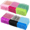 Skylety 1000 Pcs Disposable Mascara Wands Bulk Eyelash Brush Spoolies Makeup Applicator Eyelash Wands for Eye Lash Extension, Eyebrow Comb, 3.9 x 0.2 x 0.3 Inch(Glitter,Colorful)
