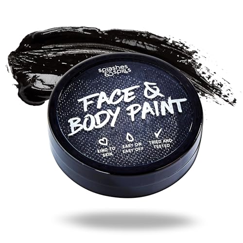 Water Activated Face Paint Black - 18g SFX Makeup Cake