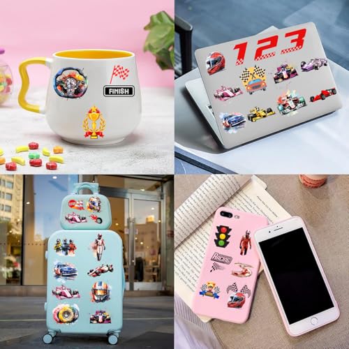 108 PCS Racing Car Pre-Cut Temporary Tattoos | Super Cute Racing Car Themed Birthday Party Favors, Supplies, Decorations, Fake Tattoo Stickers, School Rewards Prizes & Gifts for Boys & Girls