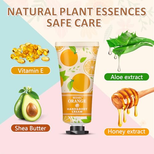 BESNEL 24-Pack Mini Hand Cream Gift Set - Travel Size Moisturizing Lotion