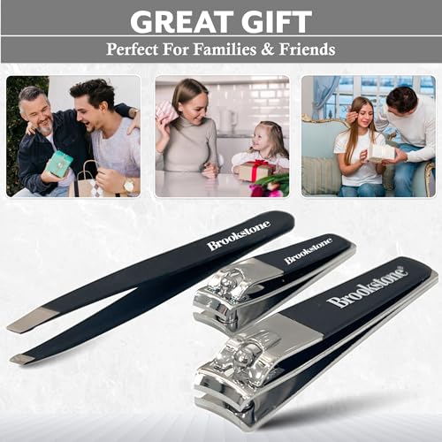 Premium Stainless Steel Nail Clippers Set with Non-Slip Grip