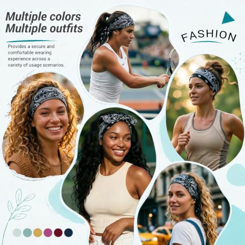 DRESHOW 6-Pack Adjustable Knotted Headbands for Women
