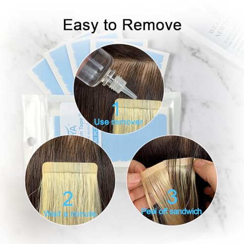 Hair Extension Tape Tabs - 60 Pieces Double-Sided Adhesive (4cm)