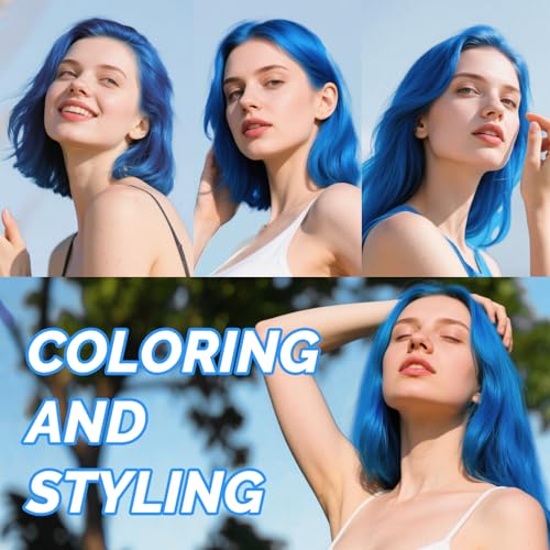 SOVONCARE Blue Temporary Hair Color Spray - 120ML Washable Dye for Kids & Adults