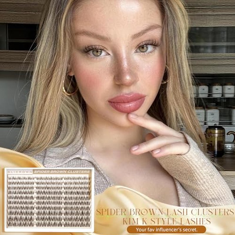 Brown Eyelash Clusters - Wispy Spider Style 150pcs D Curly 8-14MM