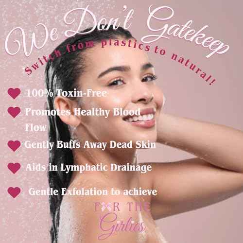 Natural Loofah Exfoliating Body Scrubber for Women Made with Natural Egyptian Loofa Sponge, Bath Shower Luffa lufa for face and Body. exfoliator Scrub Pads