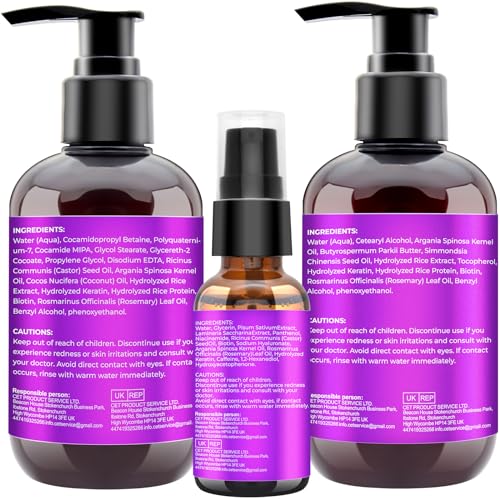 GIFBEA Hair Growth Shampoo & Conditioner Set with Biotin & Oils
