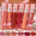 6-Piece Bear Lip Glaze Set - Moisturizing Waterproof Liquid Lipstick