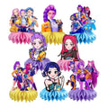 8Pcs Demon Movie Hunters Honeycomb Centerpieces