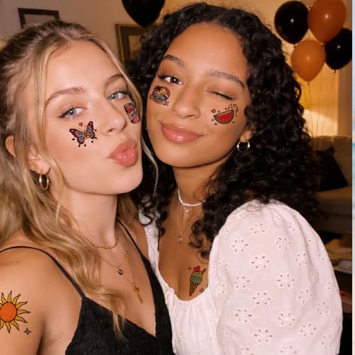 108 PCS Glitter Hawaiian Tattoos – Waterproof Summer Party Fun