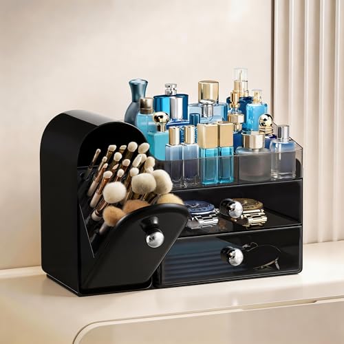 HBlife Makeup Organizer with Drawers & Brush Holder