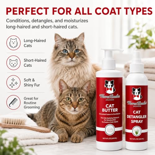 Warren London Cat Detangler & Hydrating Butter Set, 8oz