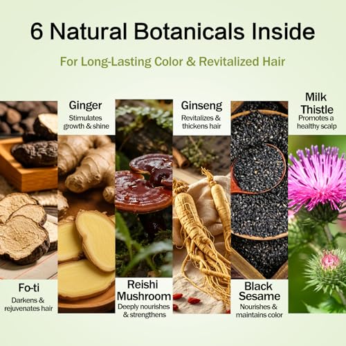 Light Brown Hair Dye Shampoo - Gray Coverage in 20 Min