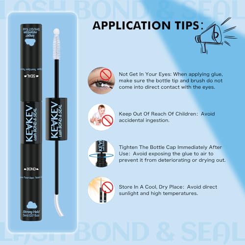 KevKev Clear Lash Glue - 7 Day Waterproof Lash Bond 10ml