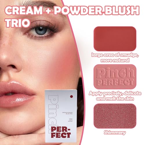Buildable Blush Palette – Cream & Powder Trio, Vegan & Cruelty-Free