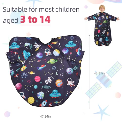 Kids Hair Cutting Cape with Sleeves - 3 Pack