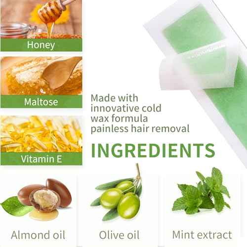Facial Wax Strips for Women ? 98% Natural Formula, Hypoallergenic for Sensitive Skin ? Face Wax Strip for Hair Removal, Gentle & Quick Eyebrow Wax Strips for Upper Lip, Chin, Legs & Bikini Line