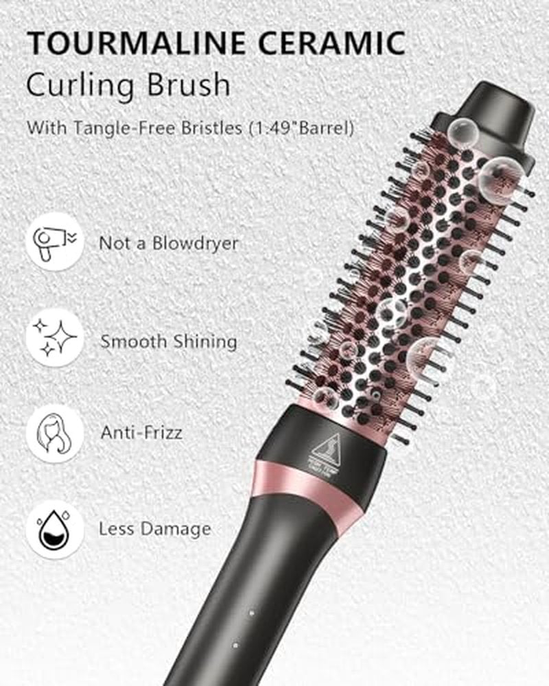 Aduarjo 5-in-1 Curling Iron Set with Ceramic Barrels & Brush