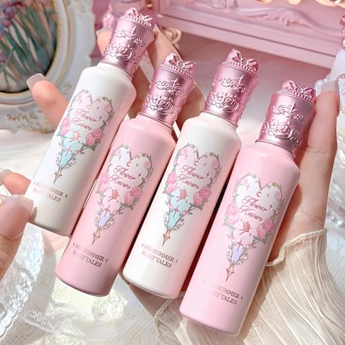 Flower Knows Midsummer Fairytales Liquid Highlighter(Multichrome),Highlighter Makeup,Pearlescent Face & Body Illuminator,Blendable & Long-lasting face Highlighter for All Skin Tones(04 Fairy Whisper)