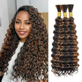 P1B30 Boho Braiding Hair 14" Deep Wave Human Hair Bundle