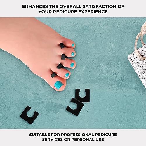 ForPro Black Disposable Foam Toe Separators for Pedicures - 144 Count
