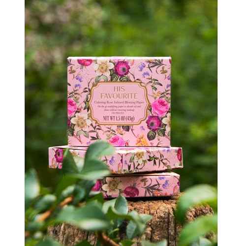 Calming Rose-Infused Oil Blotting Paper ? 100 Sheets | Facial Blotting Papers for Oily Skin & Makeup | Travel Case with Mirror Included