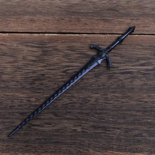Viking Hair Sticks Set – Retro Metal Sword Hair Pins for Thick Hair