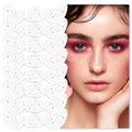 Rose Gold Glitter Face Tattoo Stickers - 8pc Waterproof Sparkle Patches