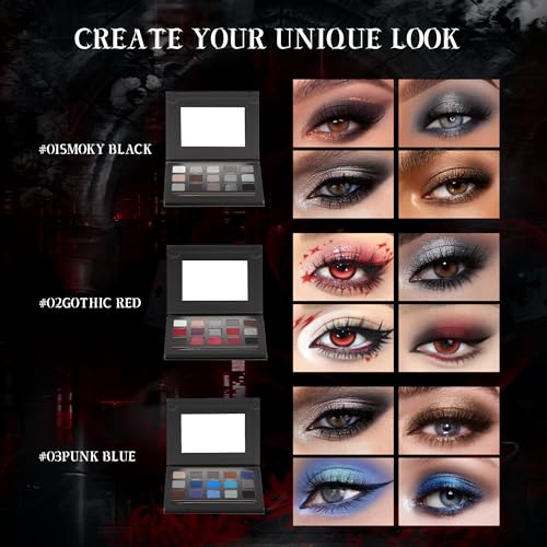 VANERIA 15-Color Smoky Eyeshadow Palette - Goth Makeup