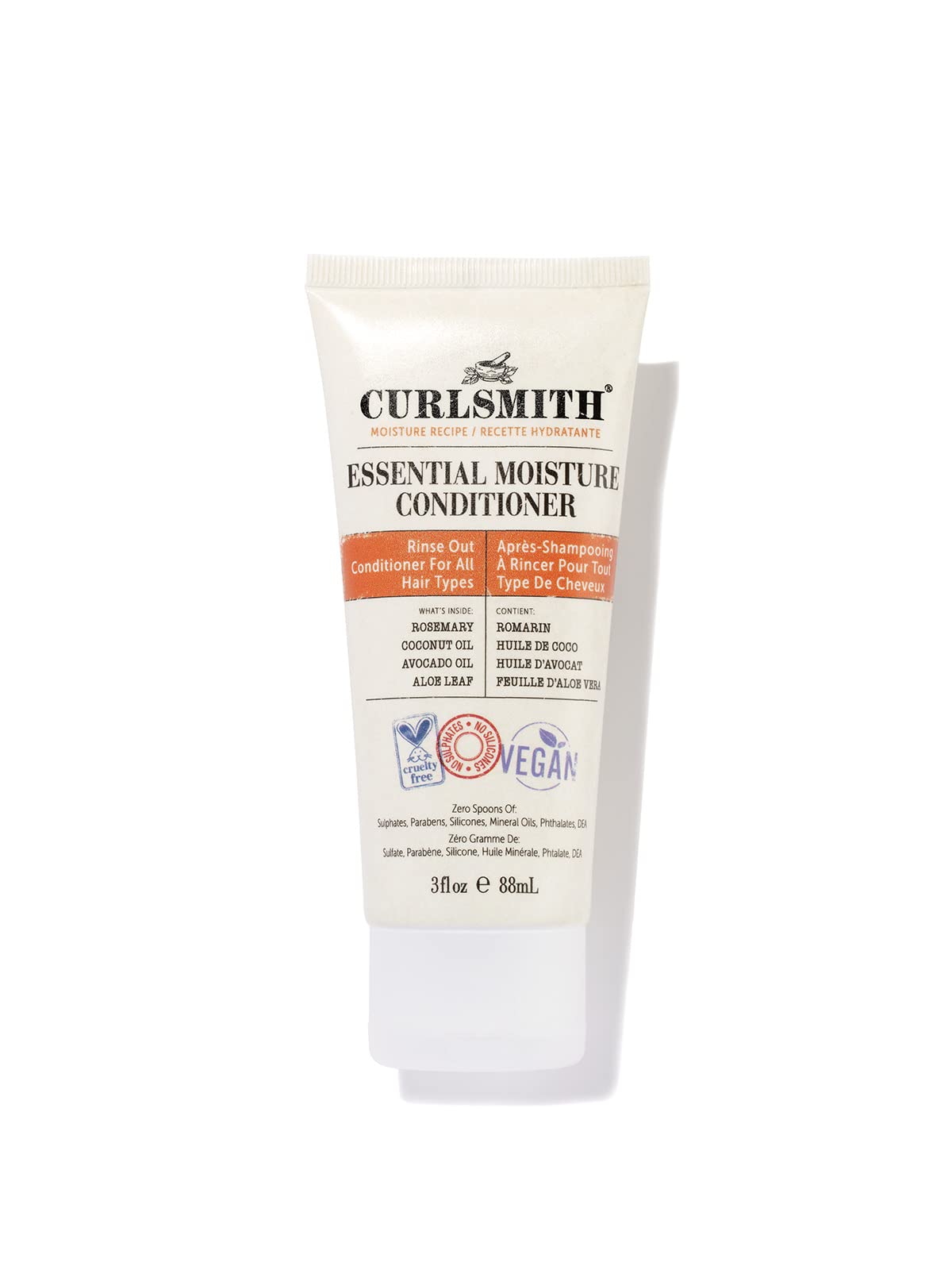 CURLSMITH - Essential Travel Trio, with Cleanser, Conditioner and Style Balm, For Wavy, Curly and Coily Hair 2x 89ml/3fl oz, 1x 59ml/2fl oz