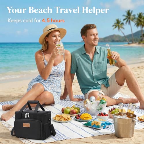 Lifewit Insulated Lunch Bag, 12-Can Soft Cooler Tote for Adults