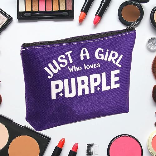 BWKTOP Purple Fans Cosmetic Makeup Bag - Purple Lovers Gift - Zipper Pouch Bag - Merchandise