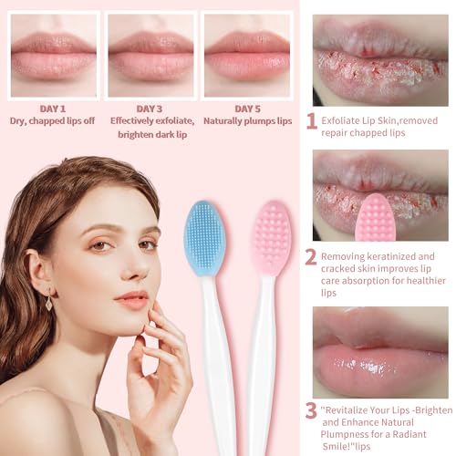 Silicone Lip Scrub Brush - Double-Sided Exfoliator for Lip Care