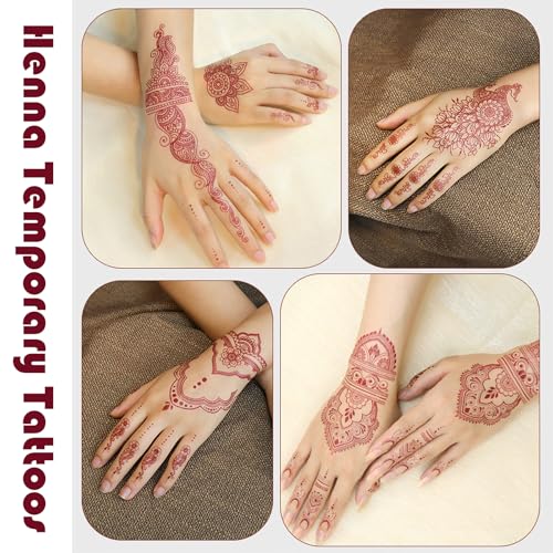 Henna Temporary Tattoo Stickers 12 Sheets Indian Mandala