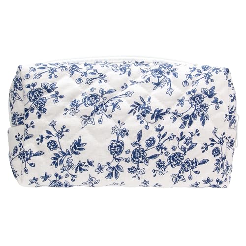 Quilted Makeup Bag Small Cosmetic Pouch Organizer
