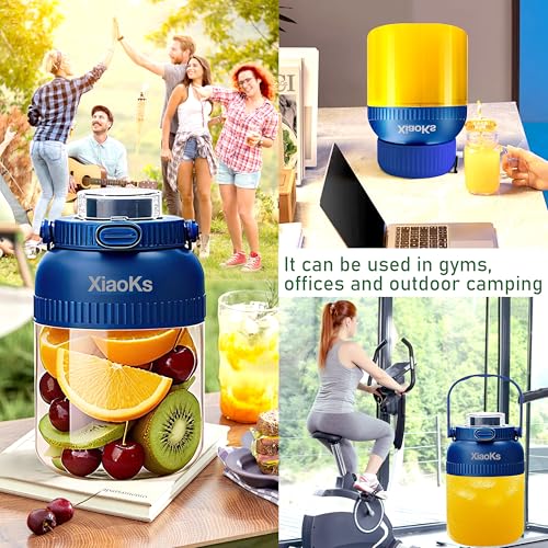 Blue Portable Personal Blender 43oz for Shakes & Smoothies - Travel & Office Friendly