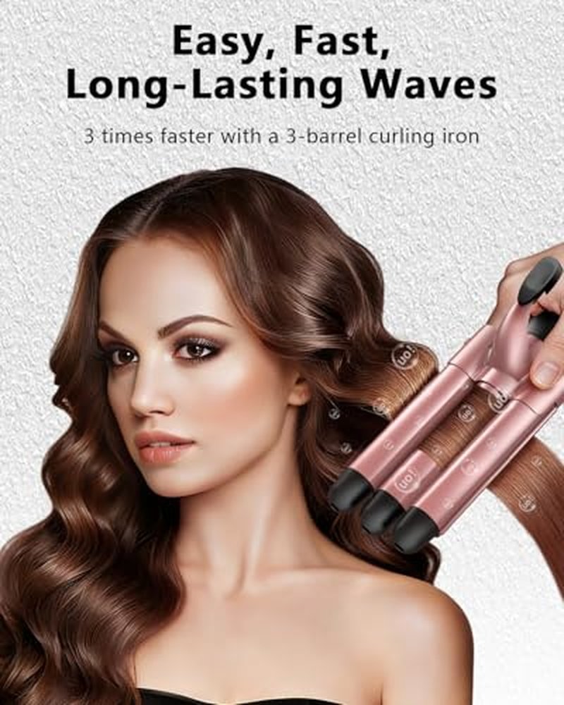 Aduarjo 5-in-1 Curling Iron Set with Ceramic Barrels & Brush