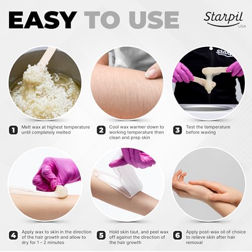 Starpil Wax 1000g - StarSoft Film Hard Wax Beads Bag 2.2lb. Professional Hair Removal Wax for Estheticians. Wax Beans for Sensitive Skin.