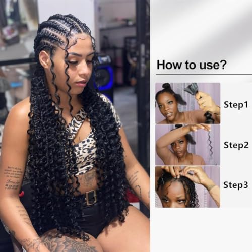 Boho Human Hair for Braiding 110g - Deep Wave