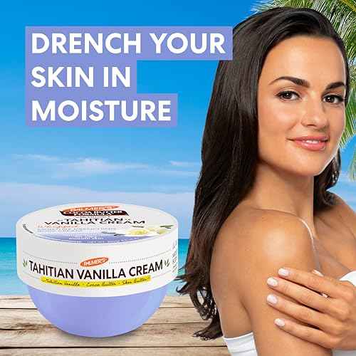 Palmer's Cocoa Butter Formula Body Cream, Moisture Drenching Tahitian Vanilla, 8.8 Oz, 72Hr Hydration with Shea Butter & Vitamin E for Softer Skin, Protects & Soothes Dryness, Dermatologist Approved